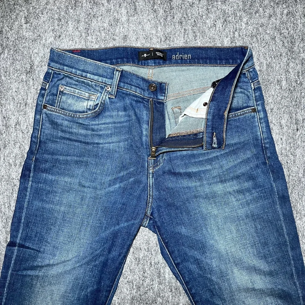7 For All Mankind Jeans Men 32x33 Blue Adrien Series 7 Med Wash Denim Straight